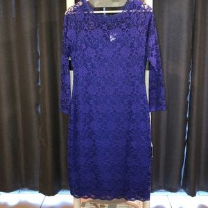 Blue lace dress